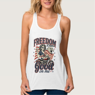 Freiheit sieht gut aus Patriotischer Vintage-Adler Tank Top
