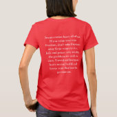 Freiheit spielt eine Rolle in der Geschichte des S T-Shirt (Rückseite)