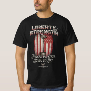 Freiheit Stärke Geschmiedeter Stahl American Iro T-Shirt