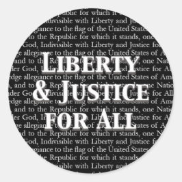 Freiheit u. Gerechtigkeit für alle | Bürgschaft Runder Aufkleber