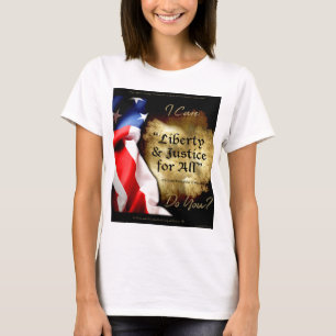 Freiheit u. Gerechtigkeit für allen   progressive T-Shirt