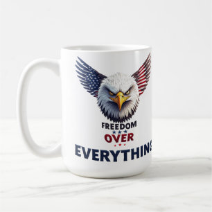 Freiheit Über Alles Amerikanische Flagge Patriotis Kaffeetasse