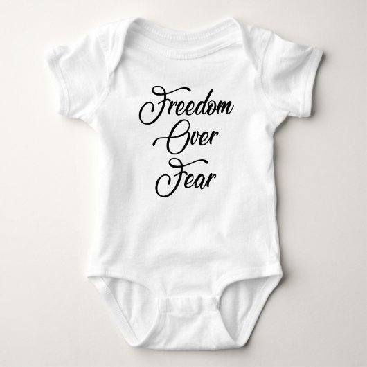 Freiheit über Angst Baby Strampler (Vorderseite)