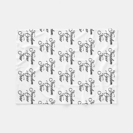 Freiheit über Angst Fleecedecke (Vorderseite (Horizontal))