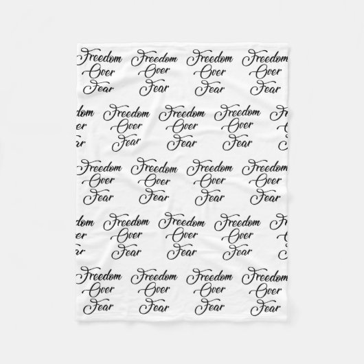 Freiheit über Angst Fleecedecke (Vorderseite)