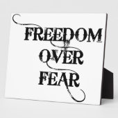 Freiheit über Angst Fotoplatte (Seite)