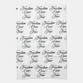 Freiheit über Angst Geschirrtuch (Vertikal)