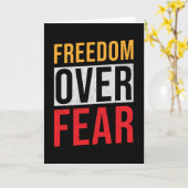 Freiheit über Angst Karte (Gelbe Blume)