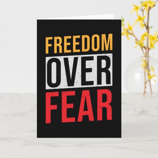 Freiheit über Angst Karte (Gelbe Blume)