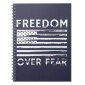 Freiheit über Angst Notizblock (Vorderseite)
