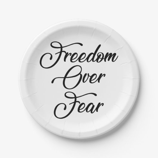 Freiheit über Angst Pappteller (Vorderseite)