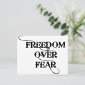 Freiheit über Angst Postkarte (Stehend Vorderseite)