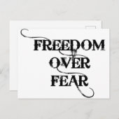 Freiheit über Angst Postkarte (Vorne/Hinten)