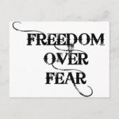Freiheit über Angst Postkarte (Vorderseite)