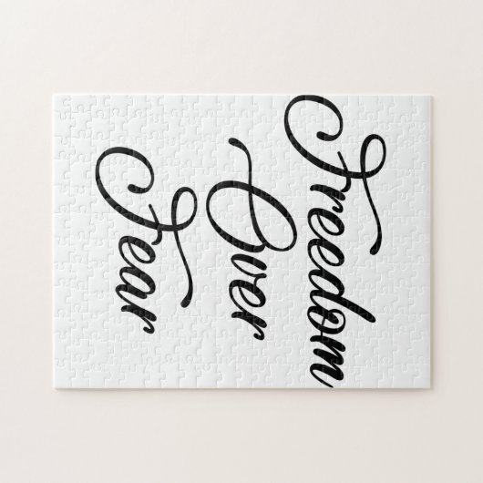 Freiheit über Angst Puzzle (Horizontal)