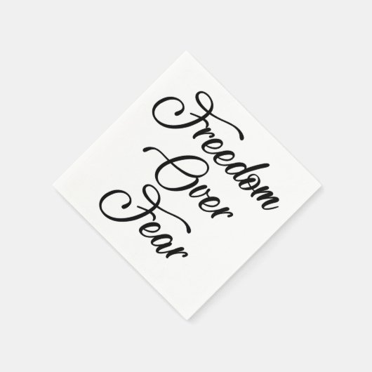 Freiheit über Angst Serviette (Ecke)