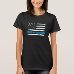 Freiheit über Angst U-Flagge Veteran Soldat T-Shirt