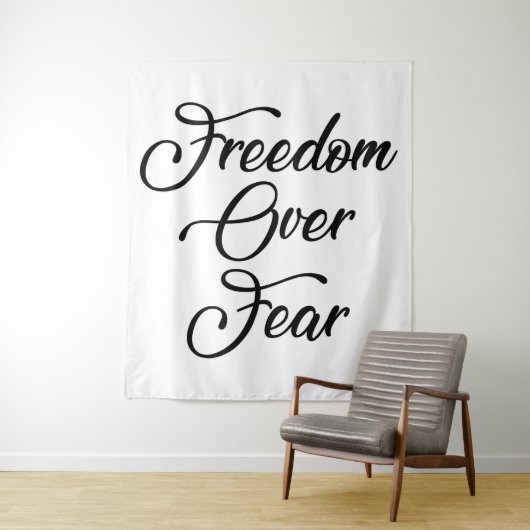Freiheit über Angst Wandteppich (Beispiel)