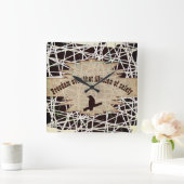 Freiheit über diese Illusion von Sicherheitsbraune Quadratische Wanduhr (Zuhause)