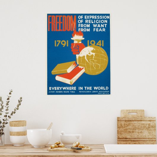 Freiheit ~ Überall in der Welt Poster (Küche)