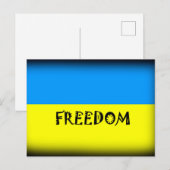 Freiheit Ukraine Postkarte (Vorne/Hinten)