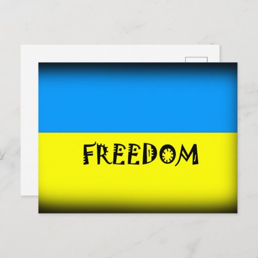 Freiheit Ukraine Print Postkarte (Vorne/Hinten)