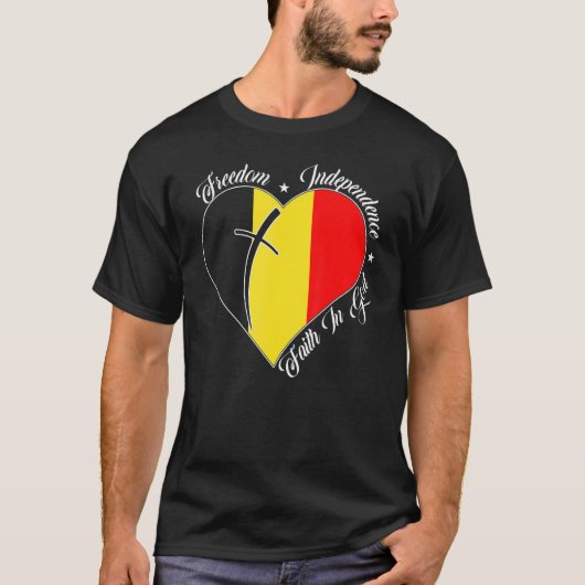 Freiheit Unabhängigkeit Glaube an Gott Christlich T-Shirt (Vorderseite)