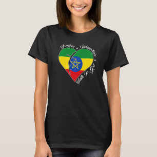Freiheit Unabhängigkeit Glaube an Gott Christlich T-Shirt