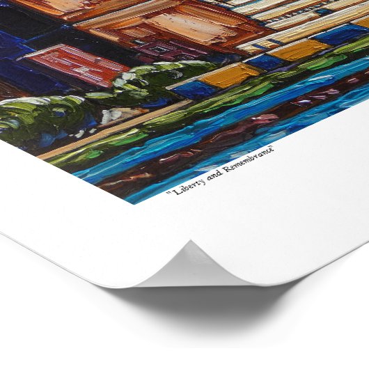 "Freiheit und Erinnerung" Poster (Ecke)