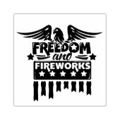 Freiheit und Feuerwerkskörper Gummistempel (Prägung)