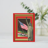 Freiheit und Flagge Postkarte (Stehend Vorderseite)