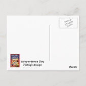 Freiheit und Flagge Postkarte (Rückseite)