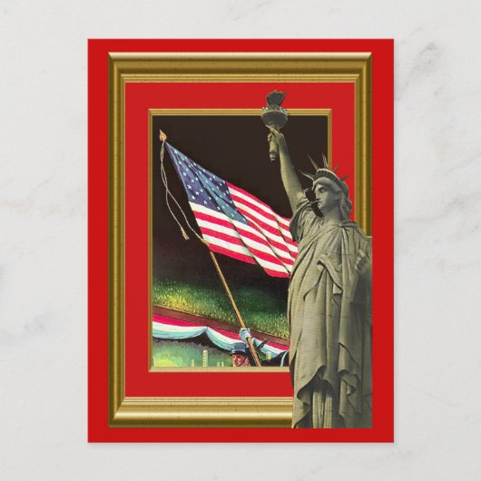 Freiheit und Flagge Postkarte (Vorderseite)