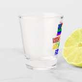 Freiheit und Gerechtigkeit für alle Regenbogen Schnapsglas (Links)