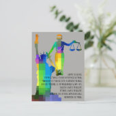 Freiheit und Gerechtigkeit Postkarte (Stehend Vorderseite)