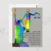 Freiheit und Gerechtigkeit Postkarte (Vorne/Hinten)