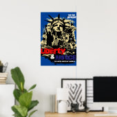 Freiheit und Gerechtigkeit. Statue Of Liberty. US- Poster (Heimbüro)