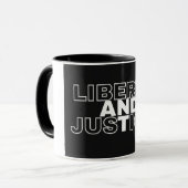 Freiheit und Gerechtigkeit Tasse (Vorderseite Links)