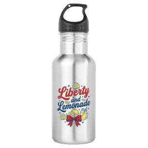Freiheit und Limonade Patriotische Zitronen-Vektor Edelstahlflasche