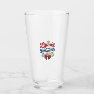 Freiheit und Limonade Patriotische Zitronen-Vektor Glas