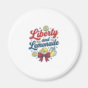 Freiheit und Limonade Patriotische Zitronen-Vektor Magnet