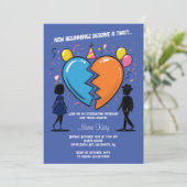 Freiheit und neue Anstöße feiern - Scheidung Einladung (Stehend Vorderseite)