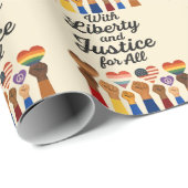 Freiheit und Recht für alle Protestfreiheit Geschenkpapier (Rolleneckpunkt)