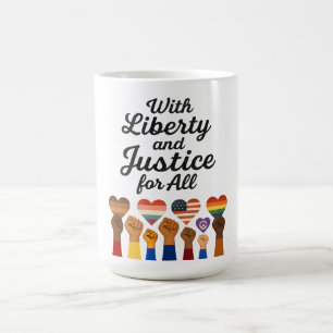 Freiheit und Recht für alle Protestfreiheit Kaffeetasse