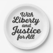 Freiheit und Recht für alle Protestfreiheit Pappteller (Vorderseite)