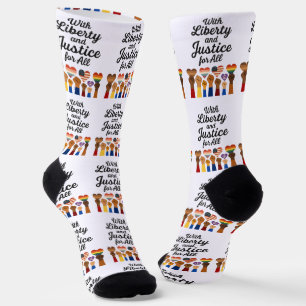 Freiheit und Recht für alle Protestfreiheit Socken
