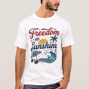 Freiheit Und Sonnenschein Vintage Strand Shirt Des