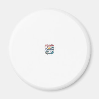 Freiheit Und Sonnenschein Vintage Strand Shirt Des Magnet