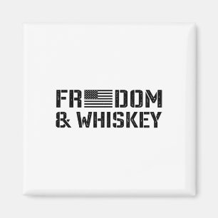 Freiheit Und Whisky - 4. Juli USA-Flagge Lustig M Magnet