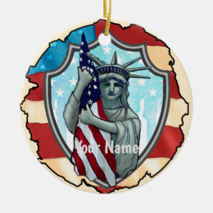 Freiheit USA  Keramik Ornament